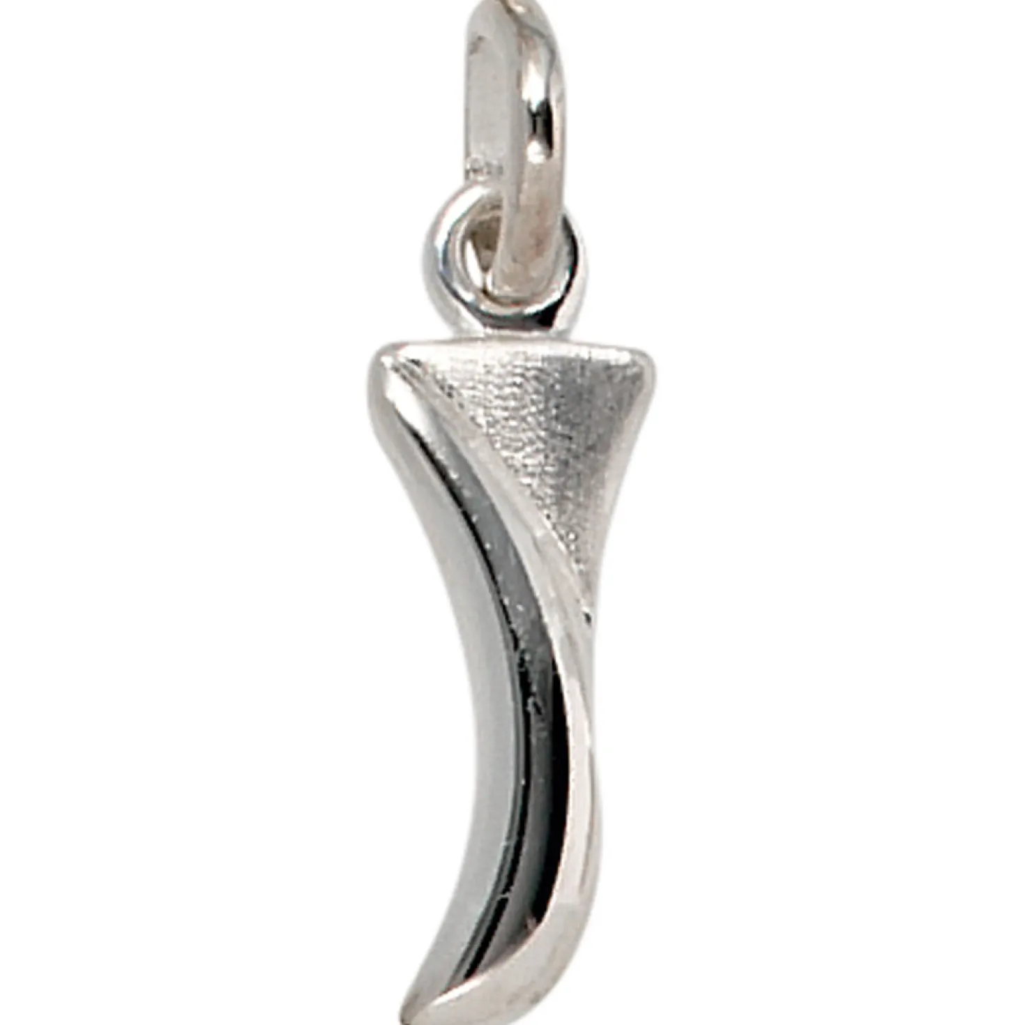 Anhänger 5,2x15,5mm Buchstabe I aus 925 Silber glänzend teilmattiert Unisex