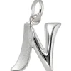 Anhänger 10,7x14,8mm Buchstabe N aus 925 Silber glänzend teilmattiert Unisex