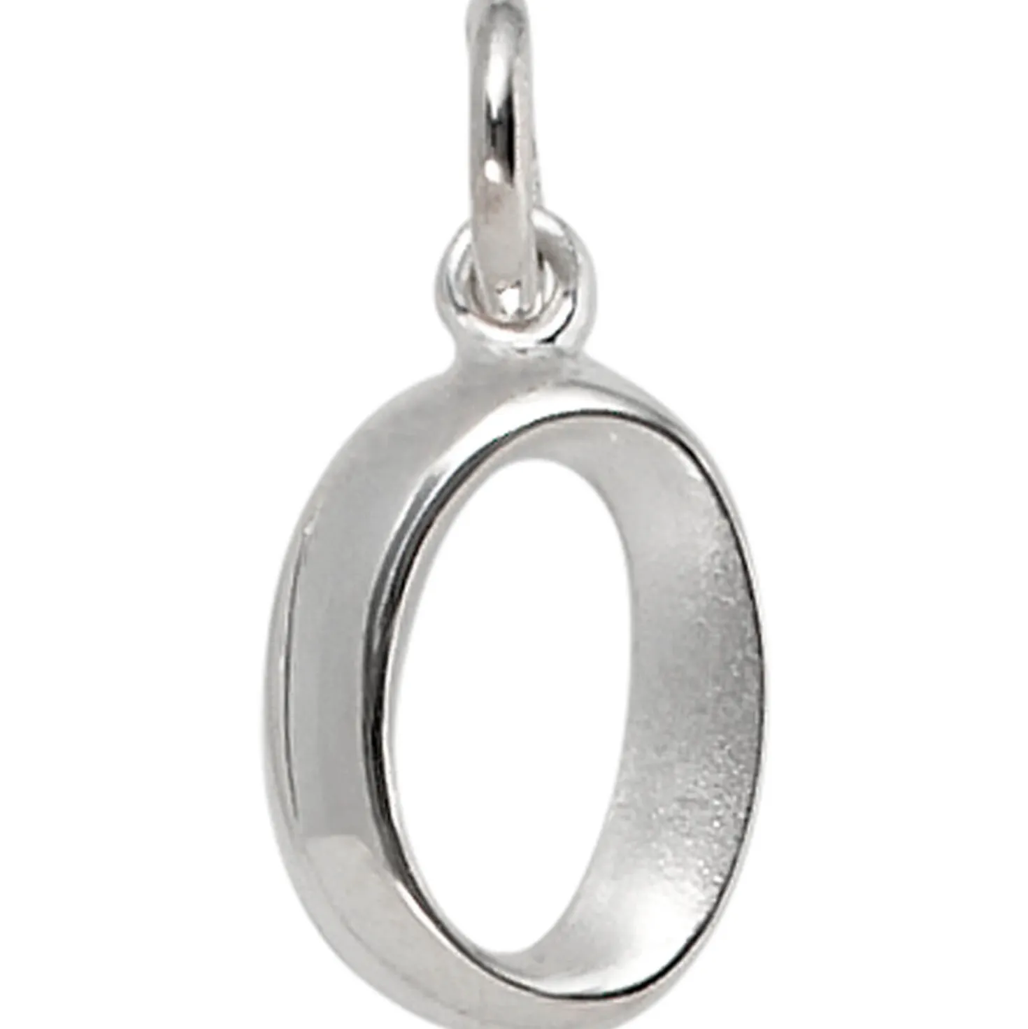 Anhänger 9x15,1mm Buchstabe O aus echtem 925 Silber glänzend teilmattiert Unisex