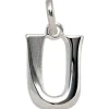 Anhänger 9,3x14,1mm Buchstabe U aus 925 Silber glänzend teilmattiert Unisex