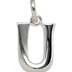 Anhänger 9,3x14,1mm Buchstabe U aus 925 Silber glänzend teilmattiert Unisex