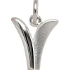 Anhänger 11,2x13,3mm Buchstabe V aus 925 Silber glänzend teilmattiert Unisex