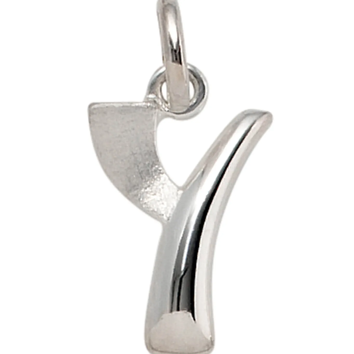 Anhänger 9,4x14,7mm Buchstabe Y aus 925 Silber glänzend teilmattiert Unisex