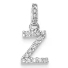 Anhänger 7x16mm Buchstabe Z aus 585 Gold Weißgold Diamanten 0.23 ct TW-SI