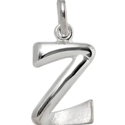 Anhänger 9,4x15,5mm Buchstabe Z aus 925 Silber glänzend teilmattiert Unisex