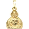 Anhänger 12,1x16,8mm Buddha aus 333 Gold Gelbgold 3D-geformt teilmattiert
