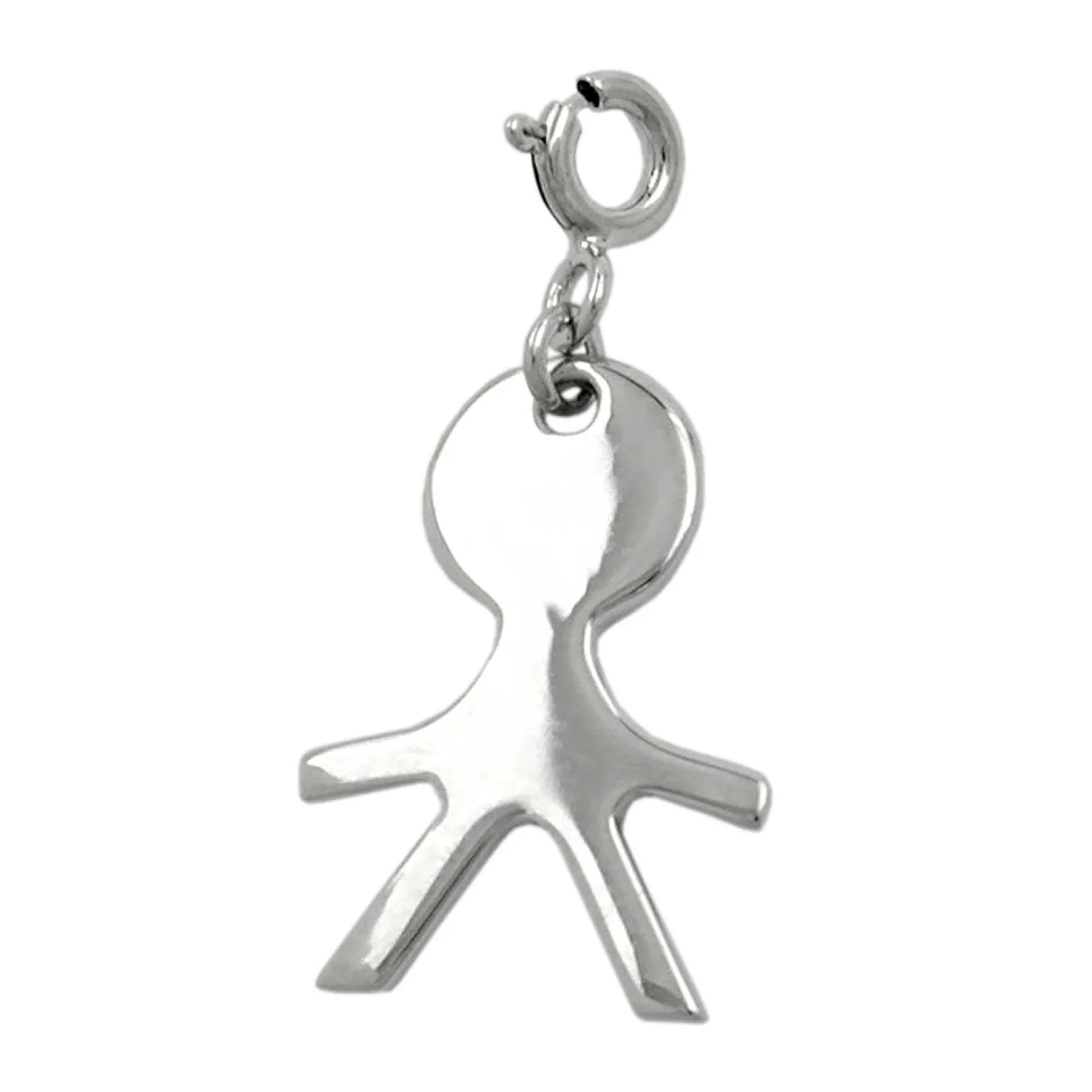 Anhänger 19x13mm Charm Einhänger Junge aus 925 Silber glänzend Damen