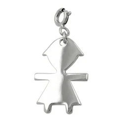 Anhänger 20x14mm Charm Einhänger Mädchen 925 Silber glänzend Damen
