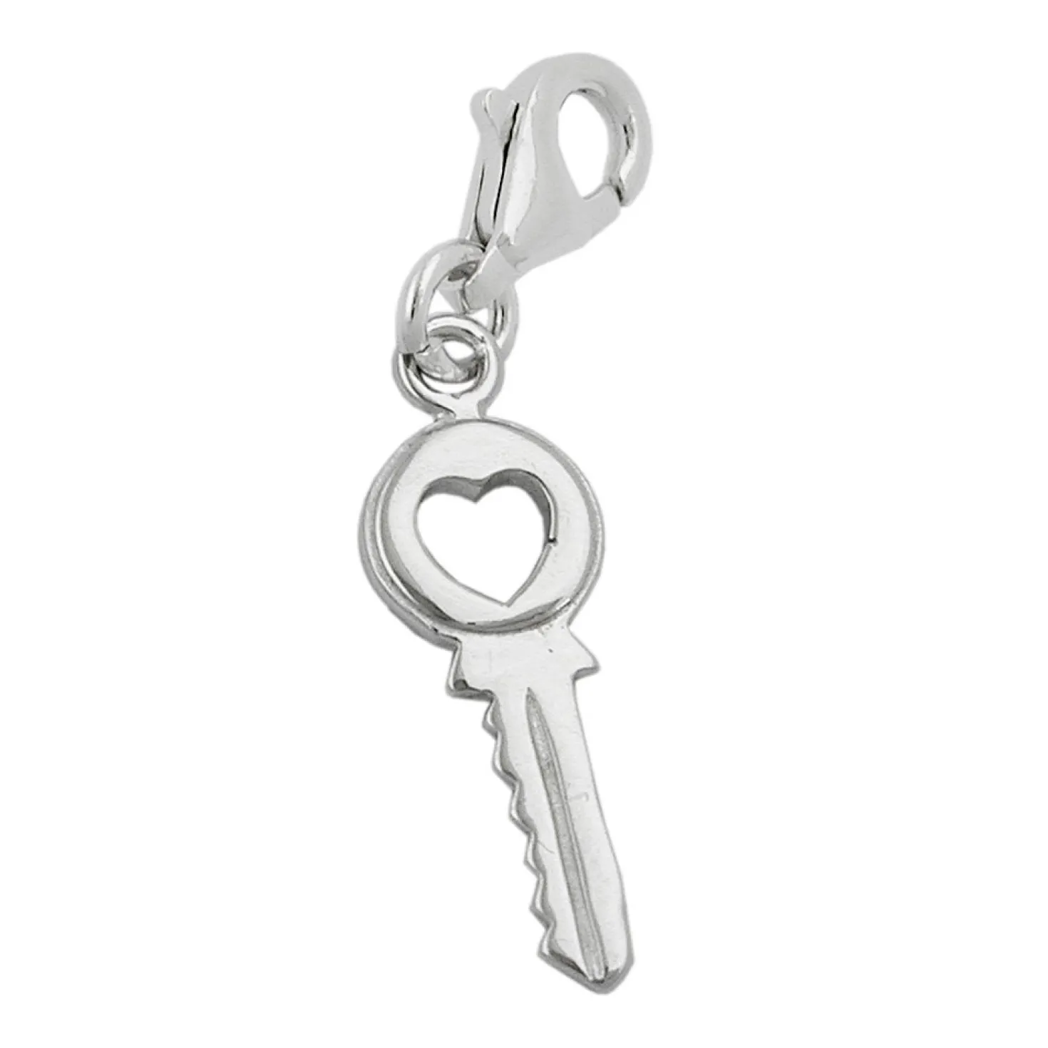 Anhänger 20,5x7mm Charm Einhänger Schlüssel aus 925 Silber Damen Silberanhänger