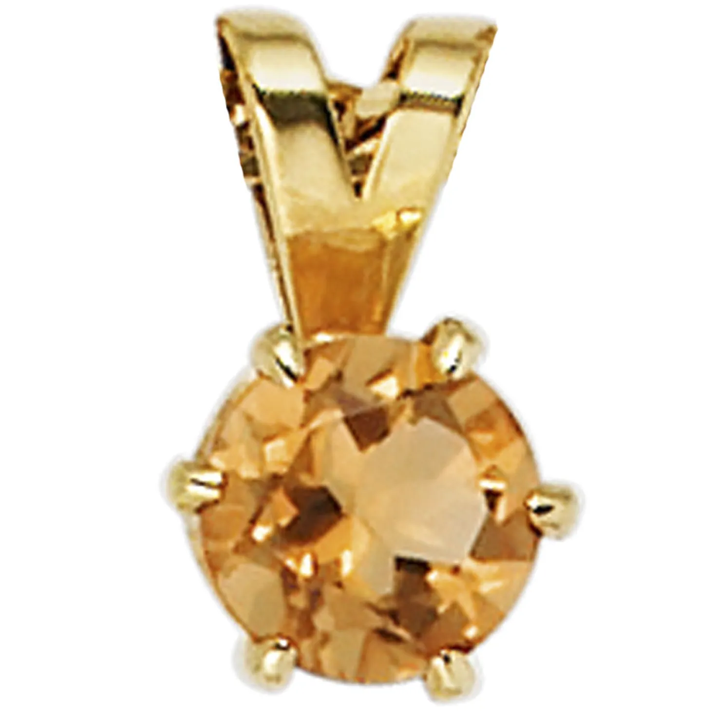 Anhänger 5,9x10,4mm Citrin gelb-orange & 585 Gold Gelbgold Halsschmuck Damen