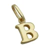 Anhänger 8x6mm Einhänger B Goldbuchstabe Buchstabe aus 375 Gold Gelbgold