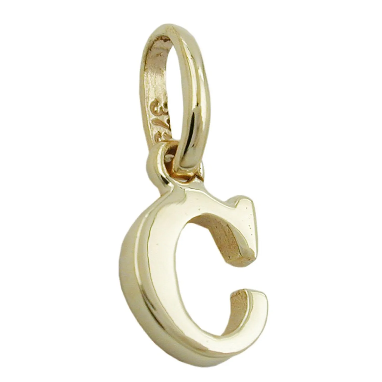 Anhänger 8x5mm Einhänger C Goldbuchstabe Buchstabe aus 375 Gold Gelbgold