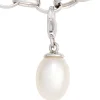 Anhänger 8,8x24mm Einhänger Charm mit Süßwasser-Perle aus 925 Echt Silber Damen