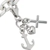 Anhänger 7x14mm Einhänger Charm Scharms Glaube Liebe Hoffnung 925 Silber Unisex