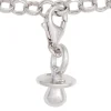 Anhänger 7,9x21,4mm Einhänger Charm Schnuller 925 Echt Silber rhodiniert Damen