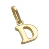 Anhänger 8x6mm Einhänger D Goldbuchstabe Buchstabe aus 375 Gold Gelbgold