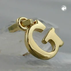 Anhänger 8x6mm Einhänger G Goldbuchstabe Buchstabe aus 375 Gold Gelbgold