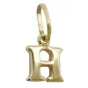 Anhänger 8x7mm Einhänger H Goldbuchstabe Buchstabe aus 375 Gold Gelbgold