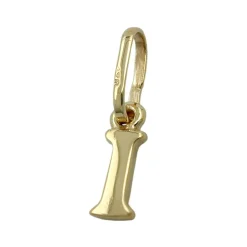 Anhänger 8x3mm Einhänger I Goldbuchstabe Buchstabe aus 375 Gold Gelbgold