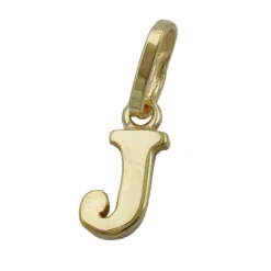 Anhänger 8x5mm Einhänger J Goldbuchstabe Buchstabe aus 375 Gold Gelbgold