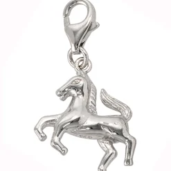Anhänger 15,6x14,2mm Einhänger Pferd Charm aus 925 Silber rhodiniert Damen