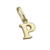Anhänger 8x6mm Einhänger P Goldbuchstabe Buchstabe aus 375 Gold Gelbgold