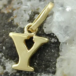 Anhänger 8x6mm Einhänger Y Goldbuchstabe Buchstabe aus 375 Gold Gelbgold