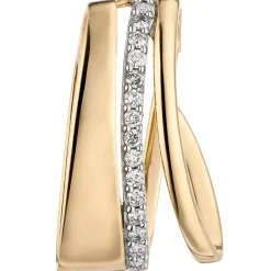 Anhänger 10,8x17,6mm eleganter mit 15 Diamanten 0.1Ct W/P1 585 Gold Gelbgold