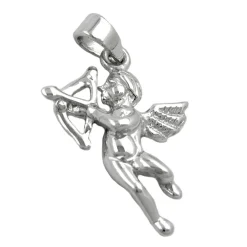 Anhänger 20x14mm Engel mit Pfeil und Bogen aus echtem 925 Silber für Damen