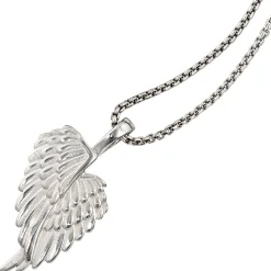 Anhänger 18,6x37,8mm Flügel Engelsflügel aus 925 Silber Halsschmuck für Damen
