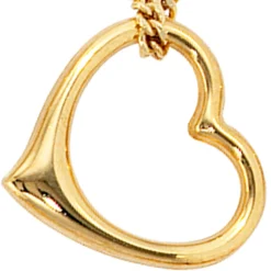 Anhänger 12,4x11,6mm Goldanhänger Herz aus echtem 585 Gold Gelbgold Damen