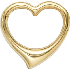 Anhänger 12,4x11,6mm Goldanhänger Herz aus echtem 585 Gold Gelbgold Damen