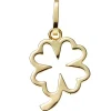 Anhänger 9,8x11,2mm Goldanhänger Kleeblatt durchbrochen 333 Gold Gelbgold Damen