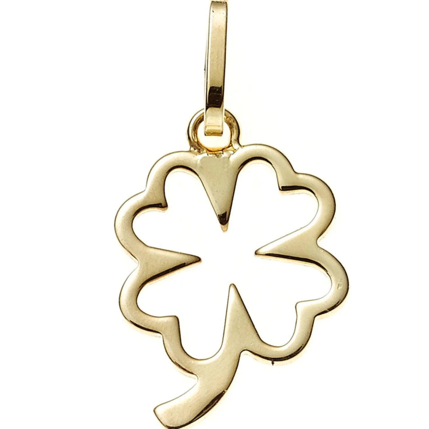 Anhänger 9,8x11,2mm Goldanhänger Kleeblatt durchbrochen 333 Gold Gelbgold Damen