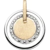 Anhänger 18,3x22,3mm 585 Gold gelb/weiß 14 Diamanten Brillanten 0,09 Ct