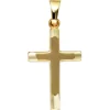 Anhänger 12,1x20,5mm Goldkreuz Kreuz aus 333 Gold Gelbgold mattiert in der Mitte