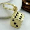 Anhänger 5x5mm Goldwürfel Würfel Spielwürfel aus 375 Gold Gelbgold glänzend