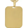 Anhänger 19,2x24,1mm Gravur Platte Amulett 333 Gold Gelbgold mattiert Unisex