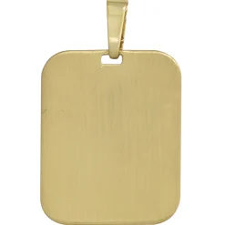 Anhänger 19,2x24,1mm Gravur Platte Amulett 333 Gold Gelbgold mattiert Unisex