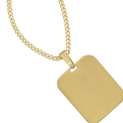 Anhänger 19,2x24,1mm Gravur Platte Amulett 333 Gold Gelbgold mattiert Unisex