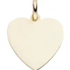 Anhänger 14,7x15,3mm Gravurplatte Herz aus 333 Gold Gelbgold glänzend Damen