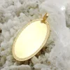 Anhänger 19x13mm Gravurplatte oval mit Rand 9Kt 375 Gold Gelbgold glänzend