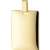 Anhänger 17,2x24,3mm Gravurplatte Viereck aus 585 Gold Gelbgold massiv