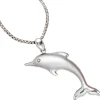 Anhänger 39,5x29,3mm Halsschmuck Delfin 925 Silber rhodiniert teilmattiert Damen