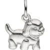 Anhänger 11,3x11,1mm Halsschmuck Kinder Hund Hündchen aus 925 Silber rhodiniert