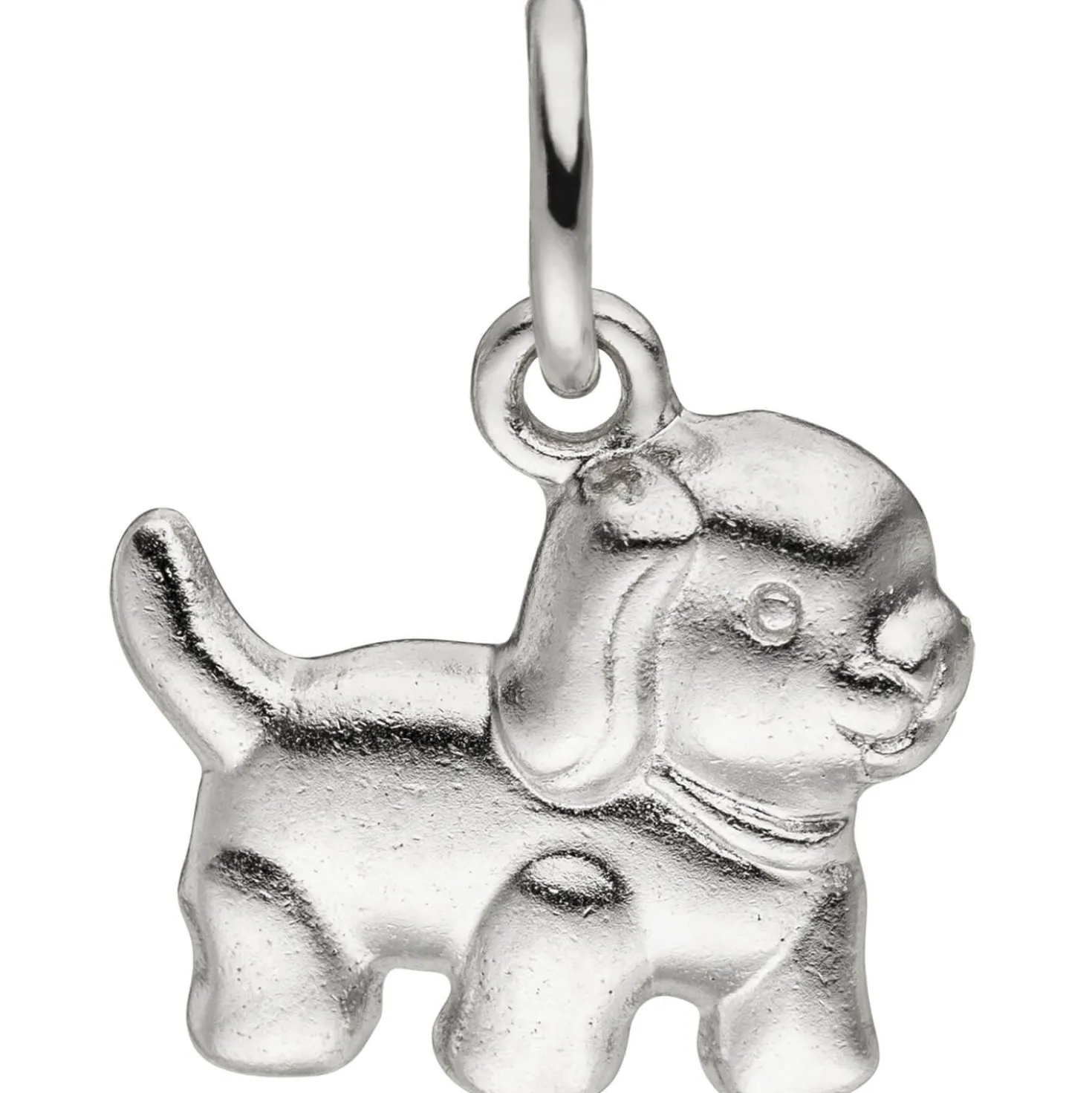 Anhänger 11,3x11,1mm Halsschmuck Kinder Hund Hündchen aus 925 Silber rhodiniert