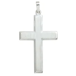 Anhänger 21,6x35,9mm Halsschmuck Kreuz 925 Silber Sterlingsilber Halsschmuck