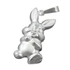 Anhänger 20x10mm Hase aus echtem 925 Silber Silberanhänger für Kinder Silberhase