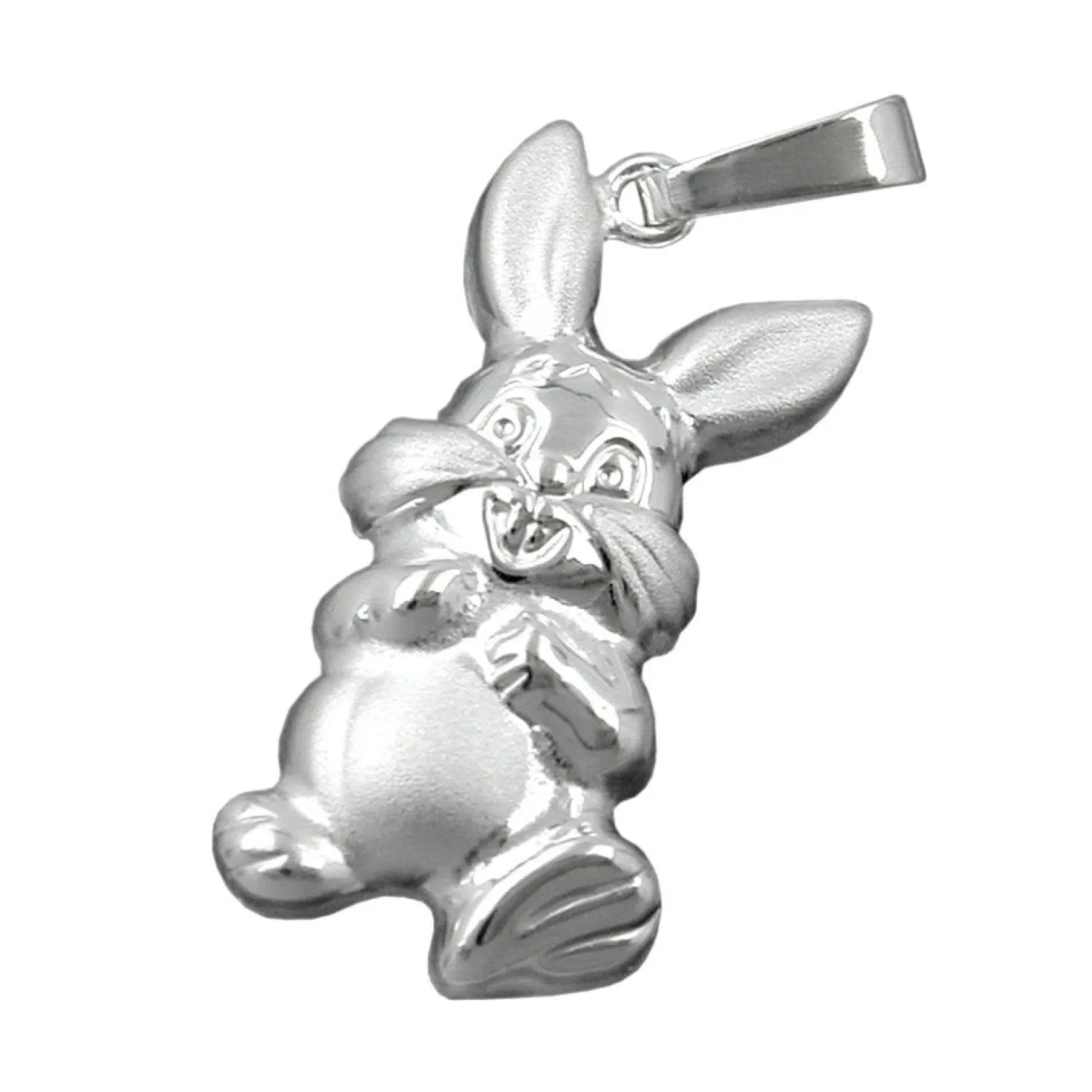 Anhänger 20x10mm Hase aus echtem 925 Silber Silberanhänger für Kinder Silberhase