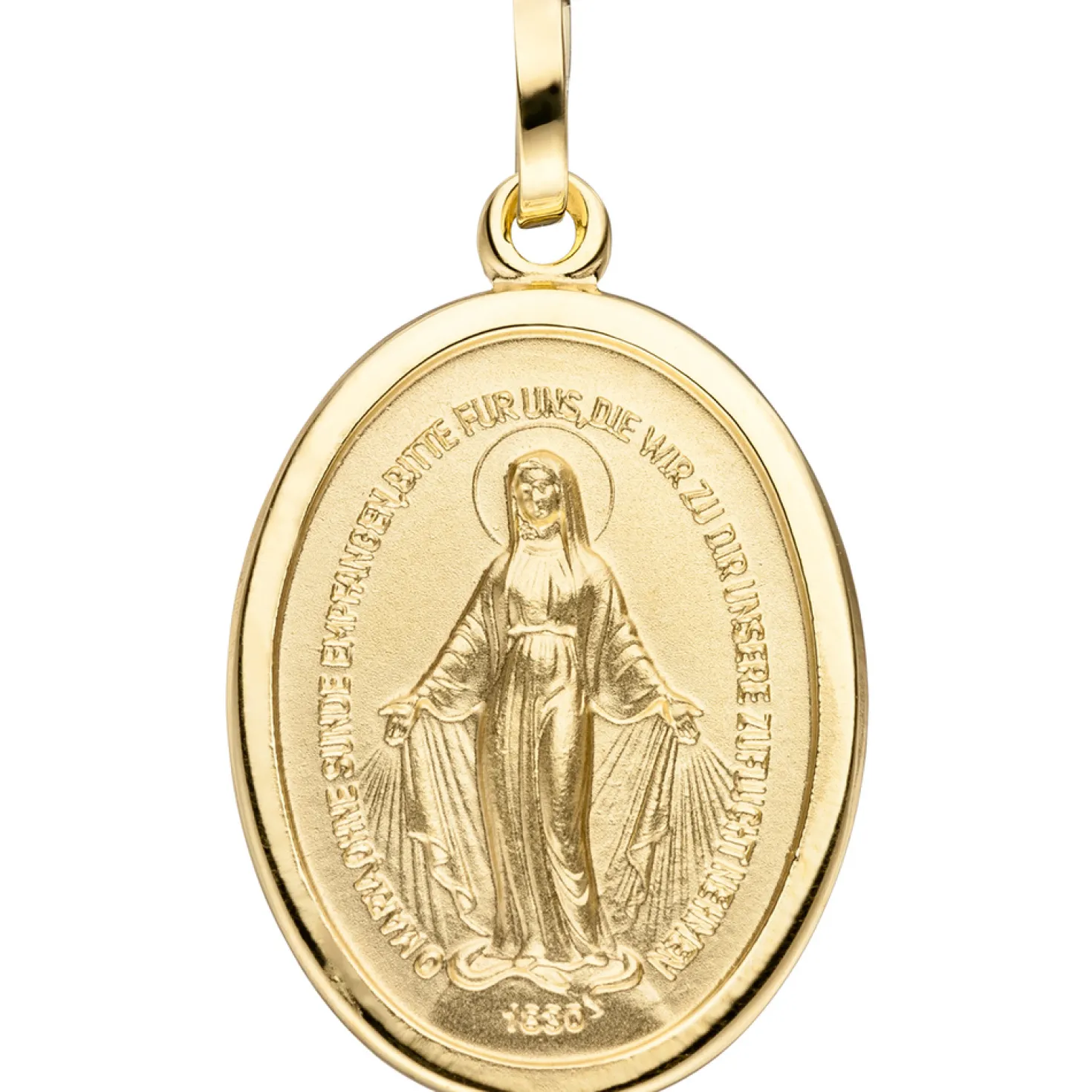 Anhänger 14,2x21,2mm Heilige Maria Milagrosa aus 333 Gold Gelbgold oval